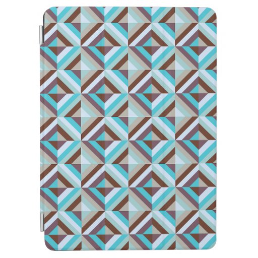 Blue and Brown Patchwork Quilt  iPad Air Cover