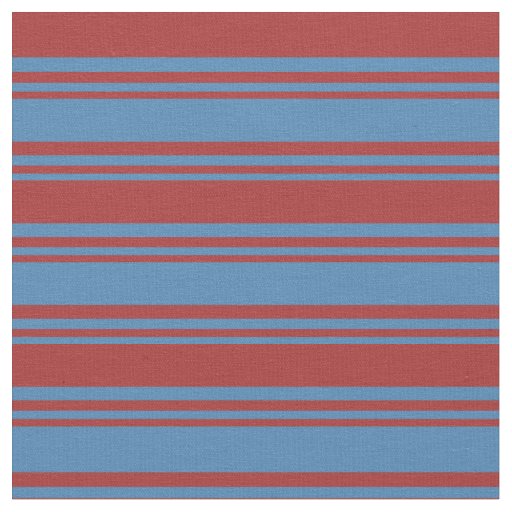 Blue and Brown Pattern of Stripes Fabric