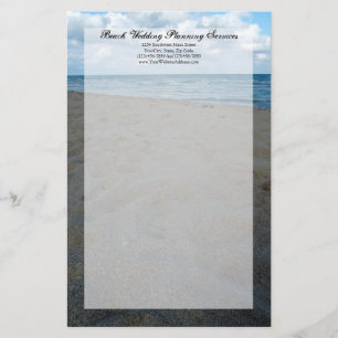 Blue and Brown Sands ~ Beach Wedding Stationery