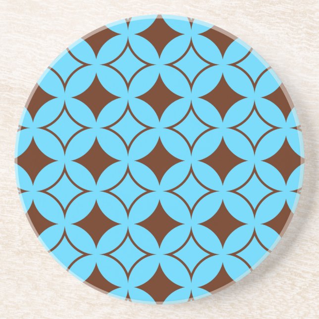 Blue and brown shippo drink coaster (Front)