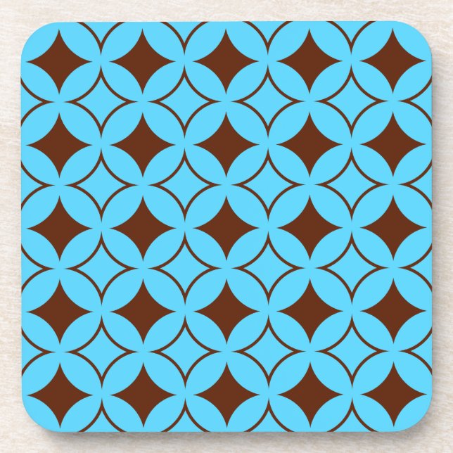 Blue and brown shippo drink coaster (Front)