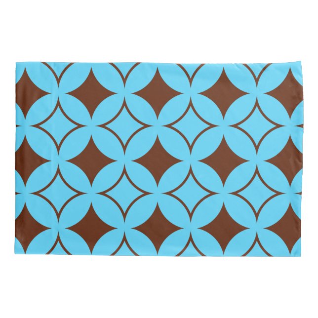 Blue and brown shippo pillow case (Back)