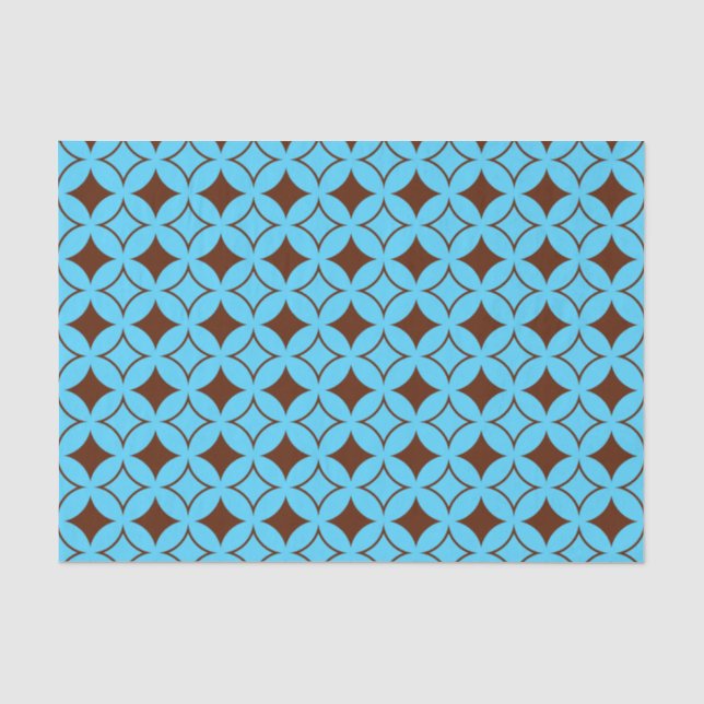 Blue and brown shippo tissue paper (Front)
