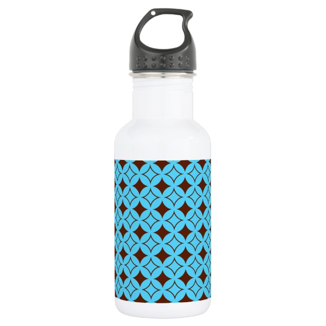 Blue and brown shippo water bottle (Front)