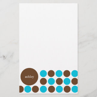 Blue and Brown Stationery