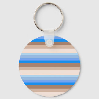 Blue and Brown stripes Keychain