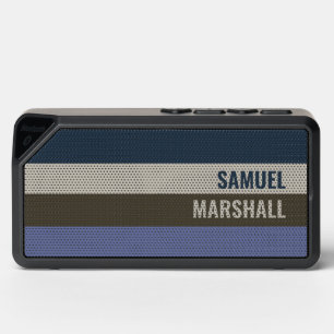 Blue and Brown  Stripes Pattern  Bluetooth Speaker