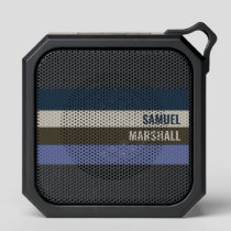Blue and Brown  Stripes Pattern  Bluetooth Speaker