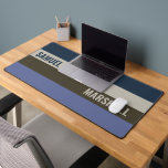 Blue and Brown  Stripes Pattern  Desk Mat<br><div class="desc">Enhance your workspace with the Blue and Brown Stripes Pattern Desk Mat. Featuring a stylish and modern striped design, this mat adds a sophisticated touch while providing a smooth surface for your keyboard and mouse. Perfect for home offices, gaming setups, or creative workspaces, it’s a great choice for those who...</div>