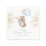 Blue and Brown Teddy Bear Baby Shower Napkins