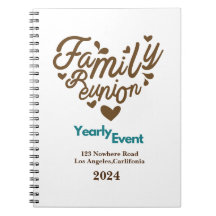 blue and brown yearly event reunion