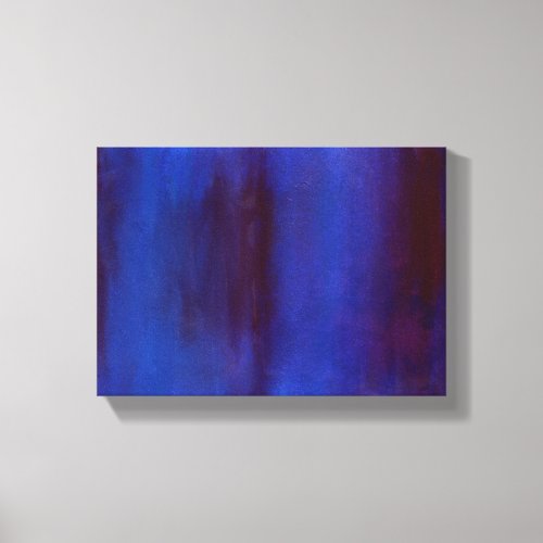 Blue and Burgundy Abstract Streaks Canvas Print