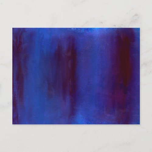 Blue and Burgundy Abstract Streaks Postcard