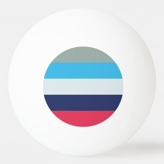 Blue And Burgundy Stripes Ping Pong Ball (Front)