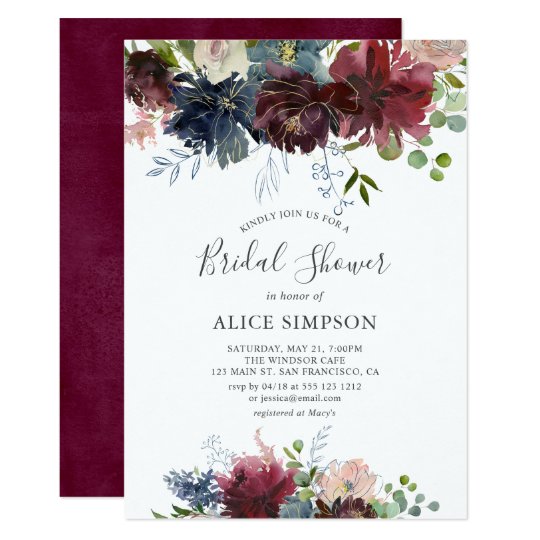 burgundy floral jar rustic bridal shower invitation zazzle burgundy floral jar rustic bridal shower invitation zazzle