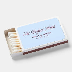 Blue and Burgundy Wedding Matchboxes
