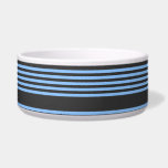 Blue and charcoal five stripe pattern bowl<br><div class="desc">Blue and charcoal five stripe pattern</div>