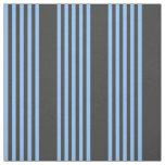 Blue and charcoal five stripe pattern fabric