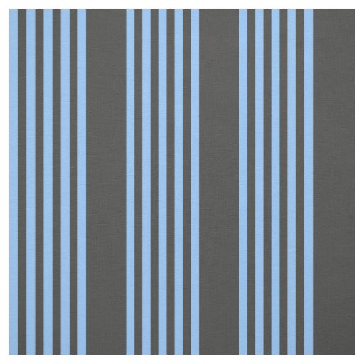 Blue and charcoal five stripe pattern fabric