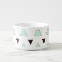 Blue and Charcoal Triangle Pattern Bowl