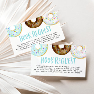 Blue and Chocolate Donuts Book Request Card