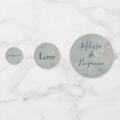 Blue and Copper Bridal Shower Bliss Confetti (Fronts)