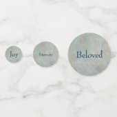 Blue and Copper Bridal Shower Bliss Confetti (Backs)