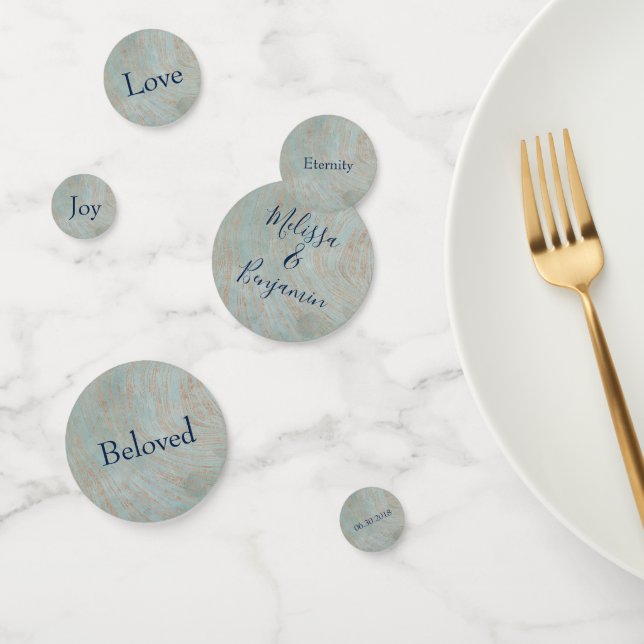 Blue and Copper Bridal Shower Bliss Confetti (Group)