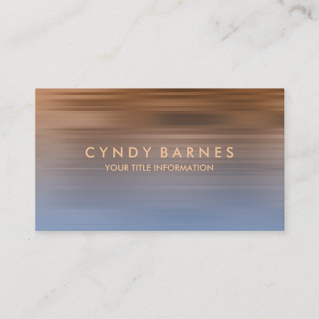 Blue and Copper Stripe Business Card (Front)
