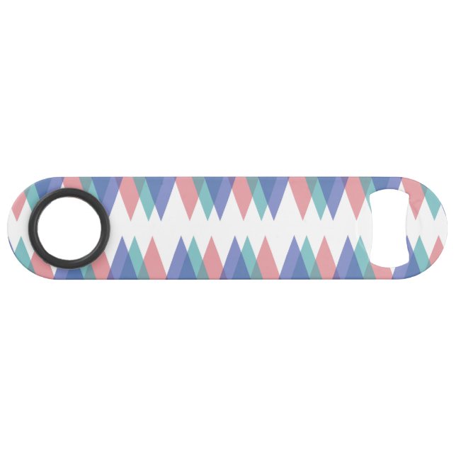 Blue and coral triangles bar key (Front (Horizontal))