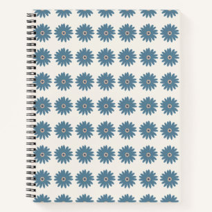 Blue And Cream Daisy Notebook