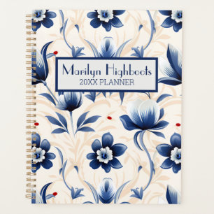 Blue and Cream French Inspired Planner