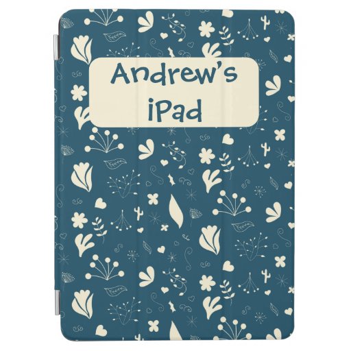 Blue and Cream Notebook iPad Air Cover