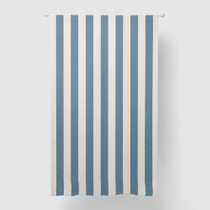 Blue And Cream Vertical Stripes Blackout Curtains