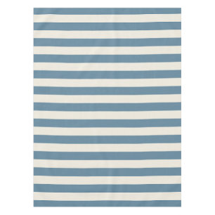 Blue And Cream Vertical Stripes Tablecloth