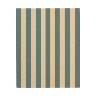 Blue And Cream Vertical Stripes Wood Wall Art