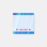 [ Thumbnail: Blue and Cyan Lines Pattern & Custom Name Note ]