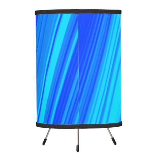 Blue and Cyan Lines Pattern Lamp (Back)