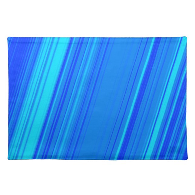 Blue and Cyan Lines Pattern Mat (Front)