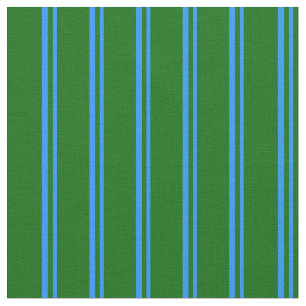 Blue and Dark Green Colored Stripes Fabric