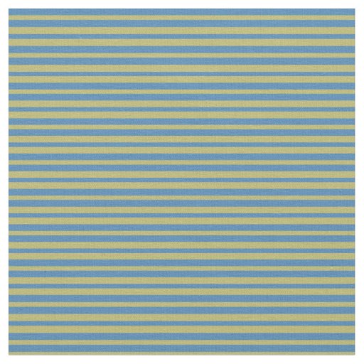 Blue and Dark Khaki Stripes Pattern Fabric