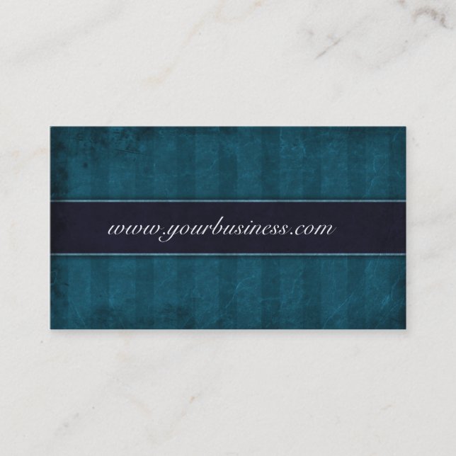 Blue and Dark Purple Grunge Stripe Business Cards (Front)