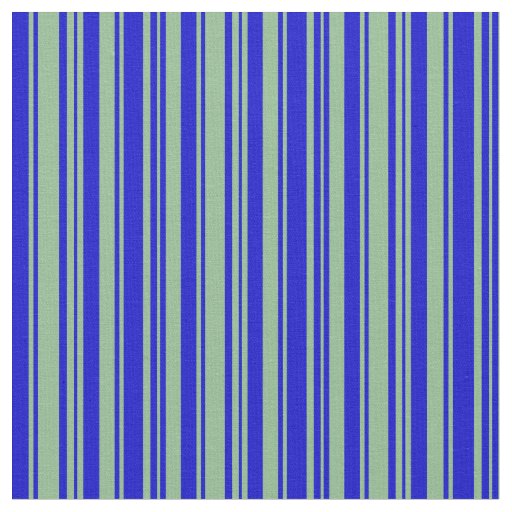 Blue and Dark Sea Green Colored Stripes Pattern Fabric