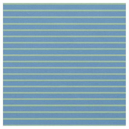 Blue and Dark Sea Green Striped Pattern Fabric