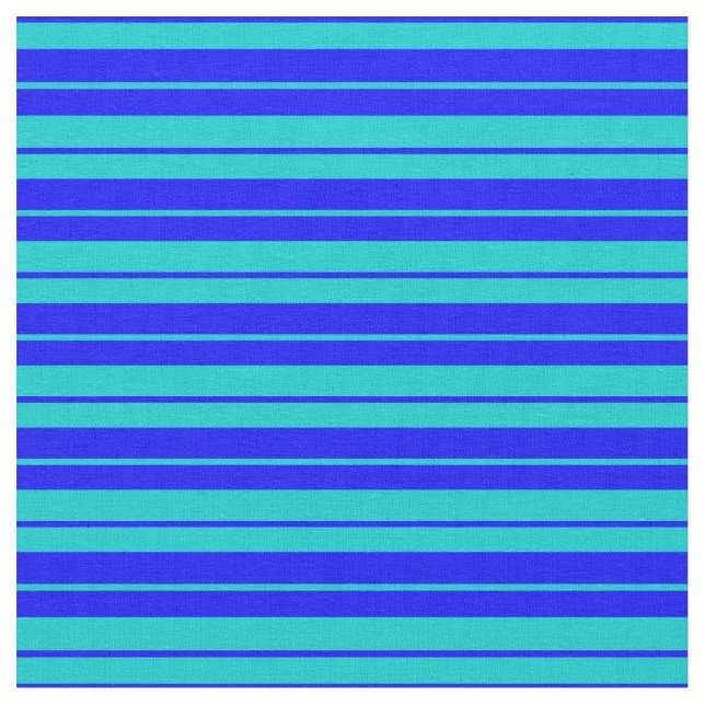 Blue and Dark Turquoise Pattern Fabric (Close Up)