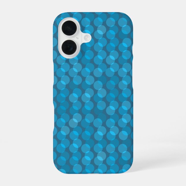 blue and denim layered dots iPhone case (Back)