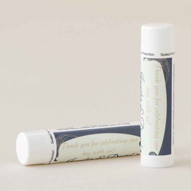 Blue and God Personalized Wedding Favors Lip Balm (Rotated Right)