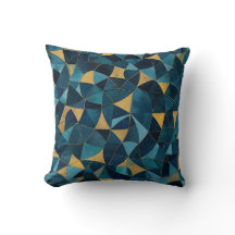 Blue and Gold Abstract Mosaic