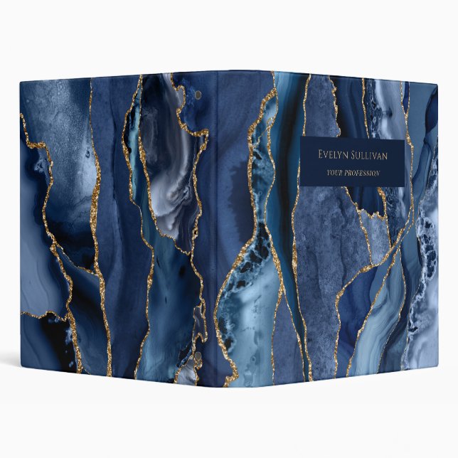 Blue and Gold Agate Binder (Background)