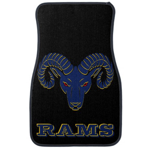 Blue and Gold Aries Rams Car Floor Mat